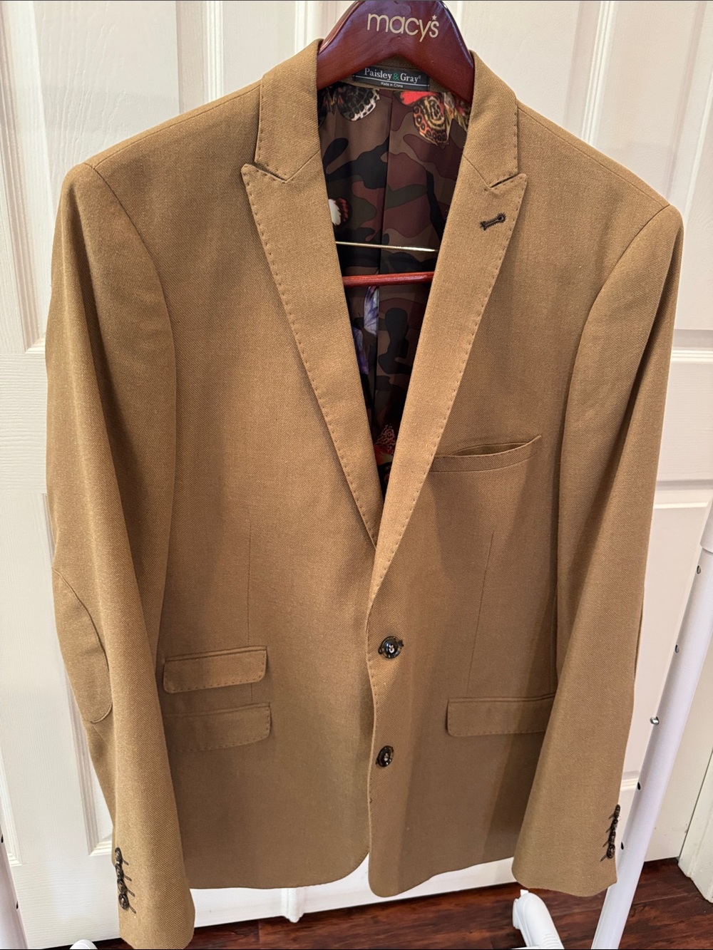 Paisley & Gray Camel Brown Sport Coat - Two-Button Blazer